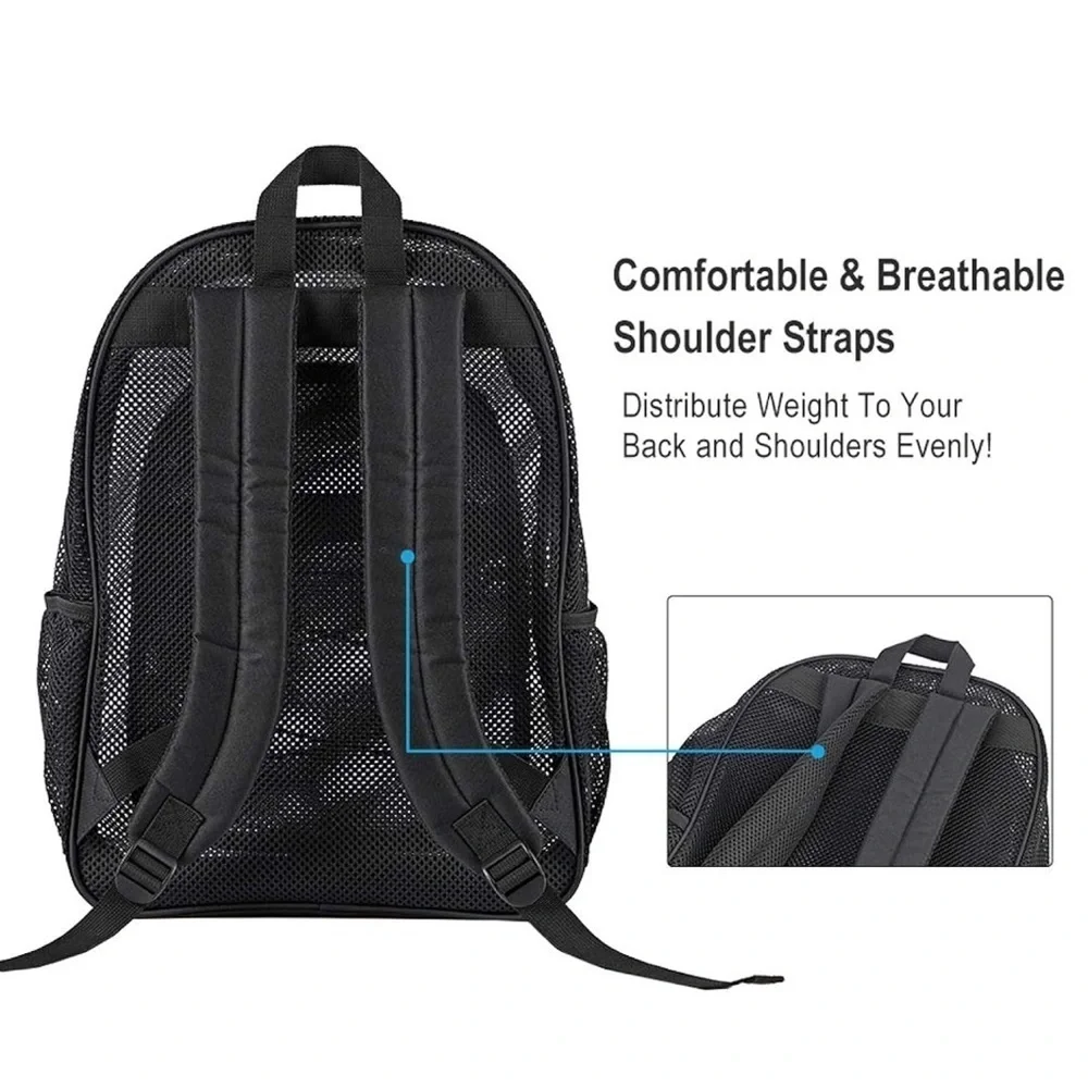 Classic Black Mesh Backpack